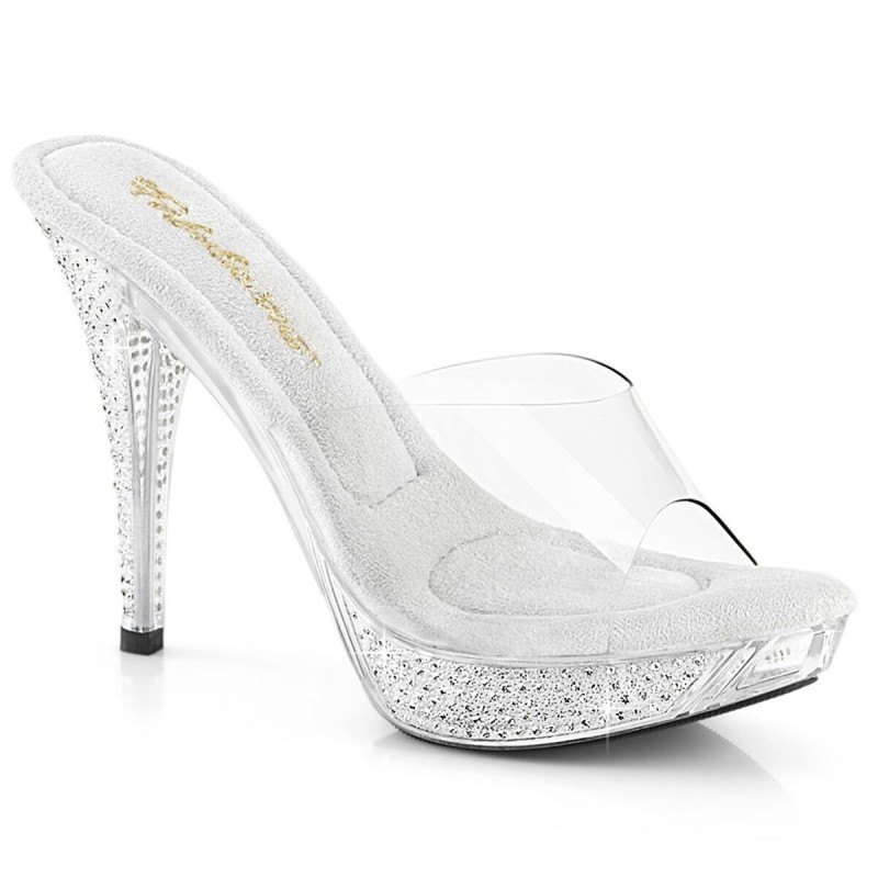 Elegance401Sandalias de escenario transparentes transparentes | Competidor de Vicorne