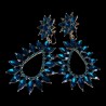 Boucles d’oreilles Camina or strass 8cm | Vicorne Competitor