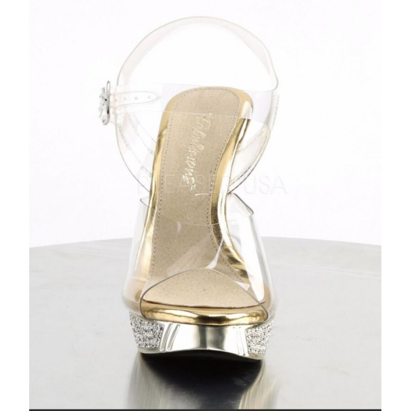 Sandales Elegance-408 Gold Strass | Vicorne Competitor